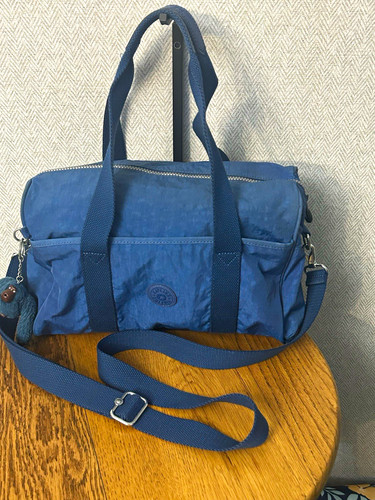 Kipling blue nylon duffle - kipling,