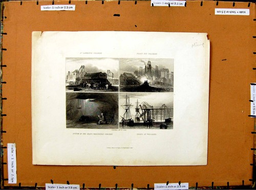 Original old antique print - original,