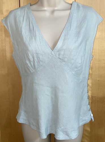 Noa green linen blouse - green,