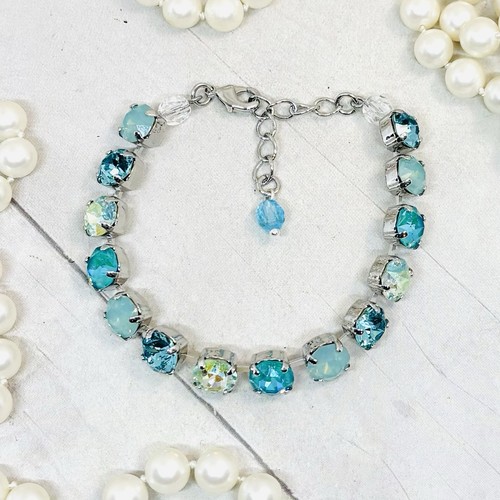 8mm shiny silver plated mint - shiny,