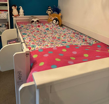 Habitat Mid Sleeper Cabin Bed (white) with ladder and hook over shelf