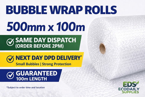 Bubble wrap roll 500mm 100m - roll,
