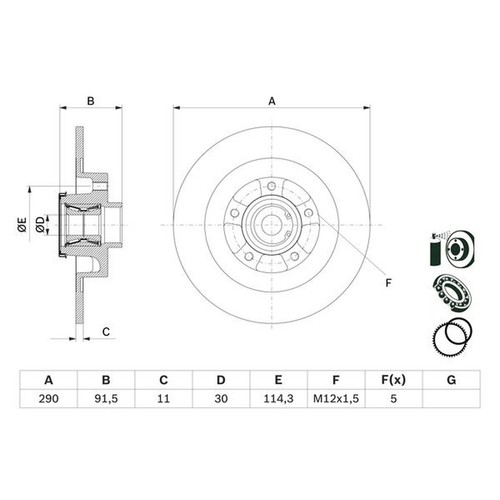 Bosch rear brake discs coated - bosch,