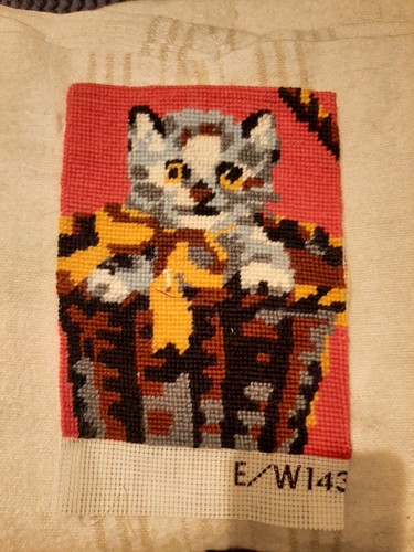 Completed needlepoint tapestry - completed,