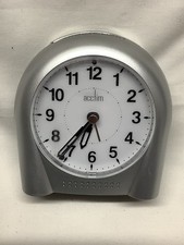 ACCTIM BEDSIDE TRAVEL ANALOGUE ALARM CLOCK WHITE BATTERY