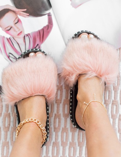 Ladies womens faux fluffy fur - ladies,