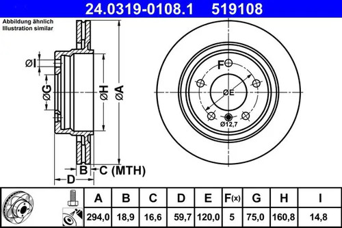 Brake disc vented - 2x,