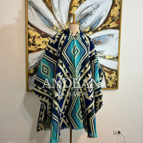 Handmade inca poncho with - handmade,