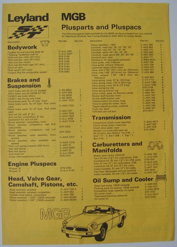 Mgb plus parts original - plus,