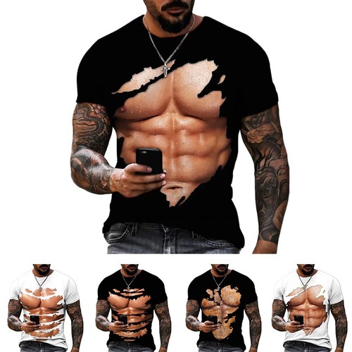 Printed funny muscle t - printed,