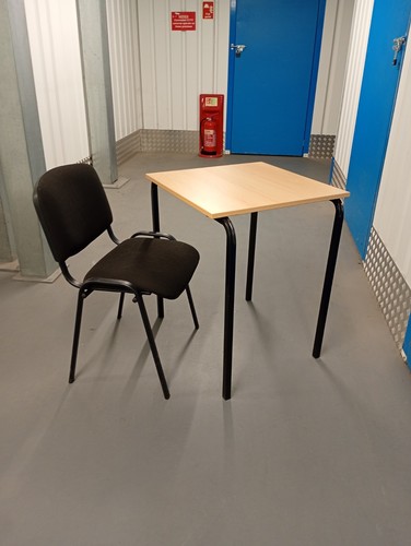 Exam desk and chair - exam,