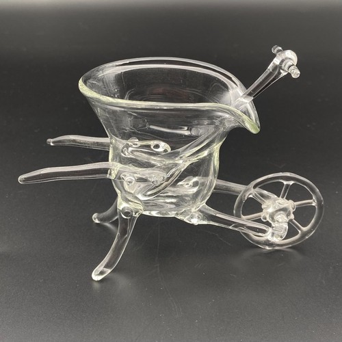 English glass condiment - , pot
