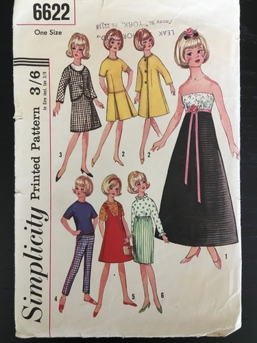 Simplicity 6622 sindy doll mod - 6622,
