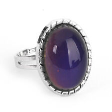 Solid Silver Mood Changing Rings Ladies Sparkling Charming Women's