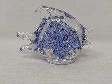 BLUE/CLEAR/LILAC  GLASS ANGEL FISH approx 2.75" in height A/F
