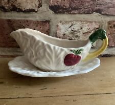 Gravy or sauce boat 1930s vintage Kelsboro Ware with saucer tableware