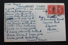 Frinton-on-Sea, Essex 1949 postmark on a F. postcard