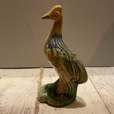 Vintage Ceramic slip Clay slurry Figurine Heron Buzzard Bird