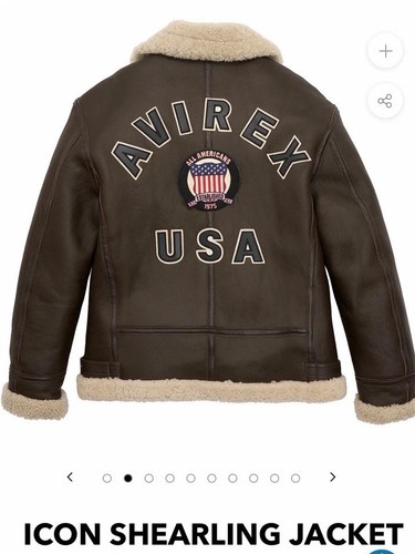 Avirex icon leather shearling - icon,