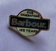 ORIGINAL BARBOUR ENAMEL ANNIVERSARY PIN BADGE - FIVE GENERATIONS - 125 YEARS