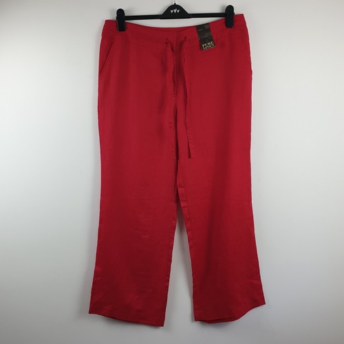 Linen wide leg trousers size - leg,