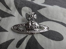 Vivienne Westwood Silver Vintage Style Orb Pin Badge Brooch