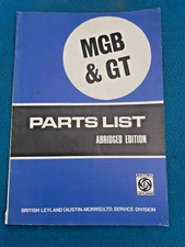 MG MGB & GT PARTS MANUAL