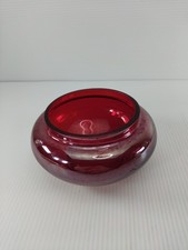 Small Red Glass Bowl Trinket
