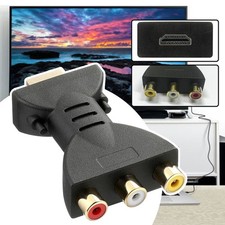 Quality AV Audio Video Adapter Converter HDMI Male to 3RCA TV Computer PC Camera