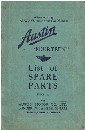 Austin fourteen chassis - fourteen,