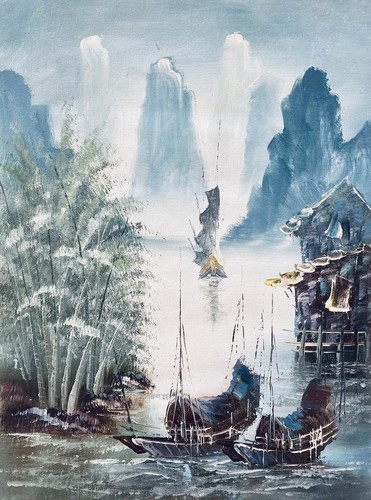 1950s impasto oil painting art - oil,