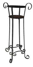 Vintage Wrought Iron & Steel Rustic Single Pot Plant Stand 69cm Tall 20cm Top