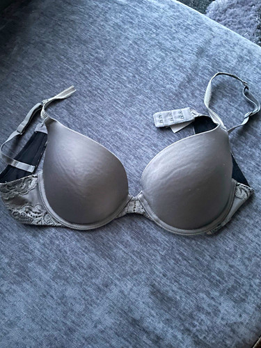 Maidenform grey lace padded - lace,