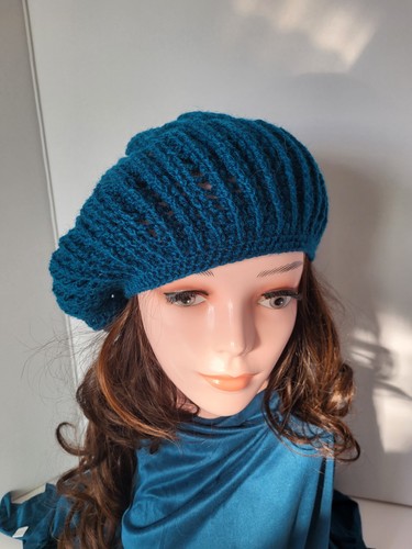 Handmade crochet beret hat - handmade,