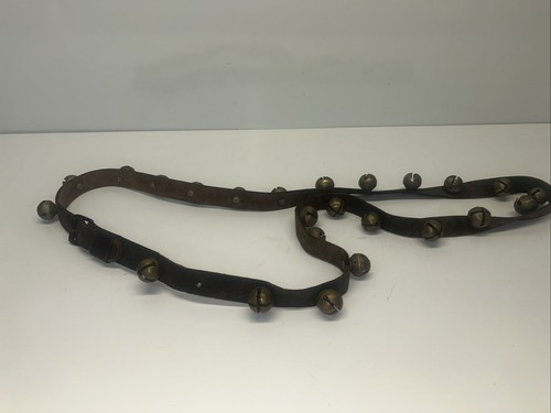 Antique brass sleigh bells - 24,