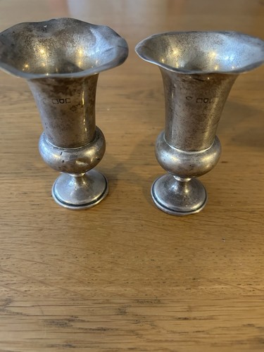 Pair silver edwardian - silver,