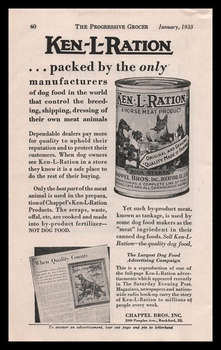 1933 ken ration - 1933, dog