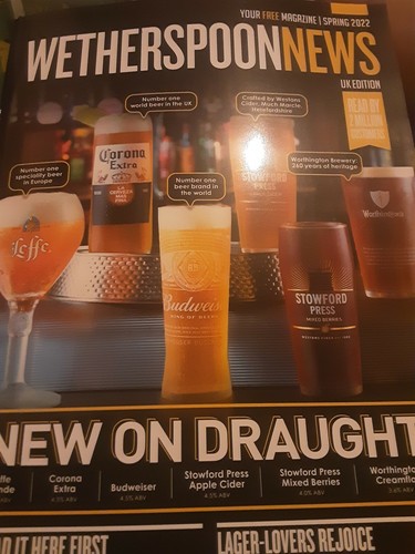 Wetherspoons news spring 2022 - wetherspoons,