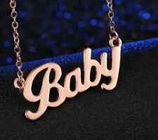NECKLACE CHAIN BABY ROSE GOLD LETTERS CREOLE BABY GIFT PENDANT PRESENT NEW  UK
