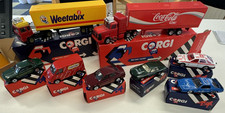 8 x Corgi Dicast Models Inc Weetabix & Coca Cola Container Trucks, Cars & Van