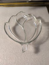Clear Glass Leaf Design Dish