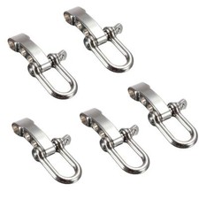 5 Piece Stainless Steel D U-shaped Steel Buckle Adjustable Shackle 5mm with...