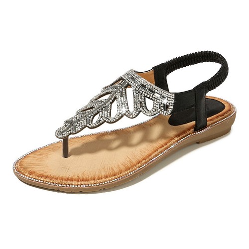 Women ladies diamante toe post - ladies,