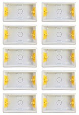 10 x Appleby SB631 Dry Lining "Fast Fix" Boxes Double 2 Gang 47mm Deep