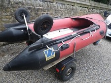 Inflatable boat Zodiac Mk2 12ft, metal floor, launching wheels and trailer 