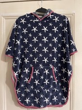 FAT FACE Blue Starfish Swim Poncho Cover Up 10-11 Years