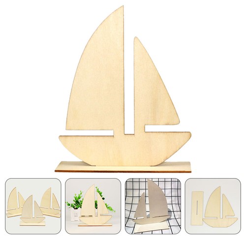 Pcs wood boat crafts - 12,