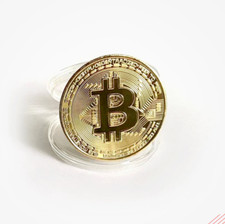 Gold Plated Bitcoin Coin