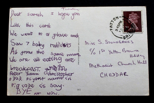 Yatton somerset 1975 postmark - somerset,