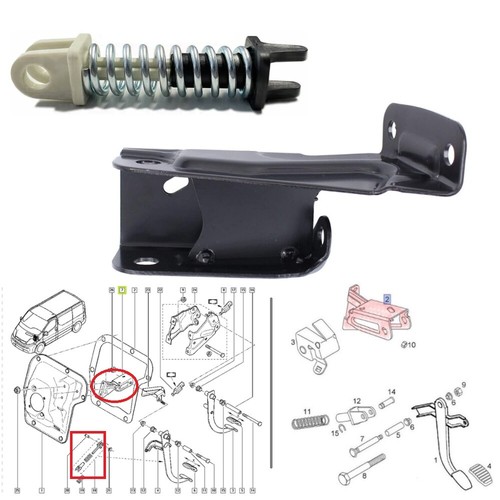 Clutch pedal repair kit - kit, holder
